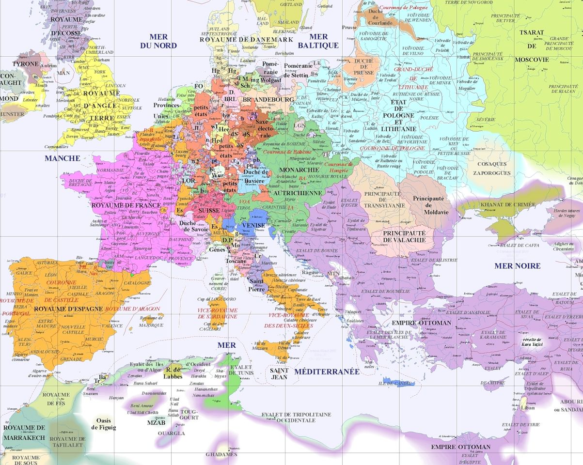 an 1600 carte compl&egrave;te