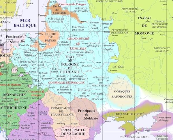 nord-est de l'Europe an 1600