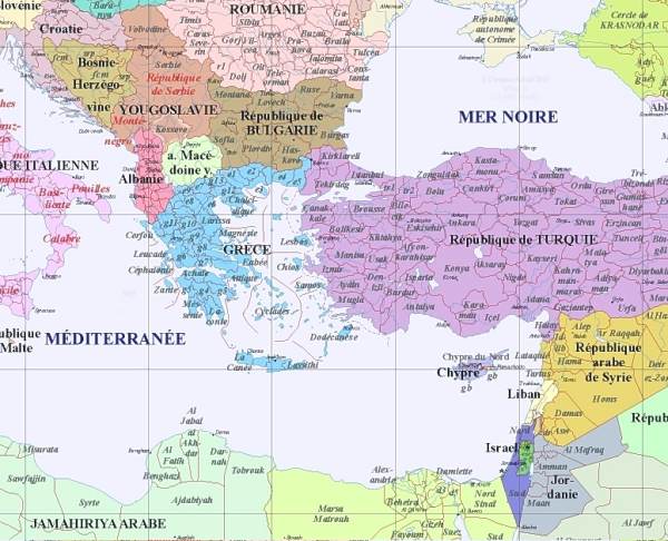 image du sud-est de l'Europe, an 2000