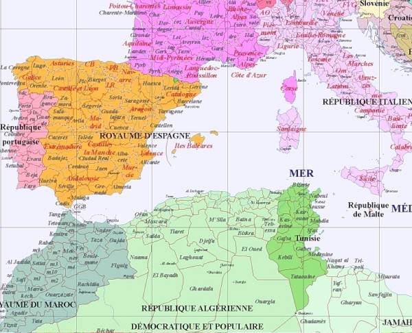 Image du sud-est de l'Europe, an 2000